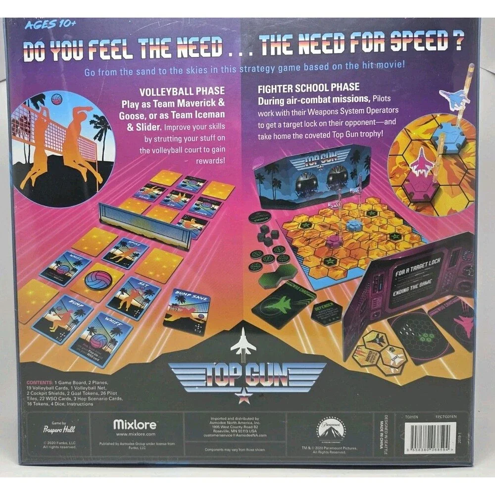 Top Gun Strategy Game Board Game Factory Sealed New Retro 1980s Movie NIB